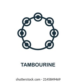 Tambourine icon. Simple element from musical instruments collection. Creative Tambourine icon for web design, templates, infographics and more