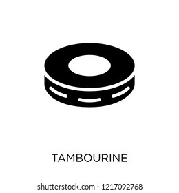 Tambourine icon. Tambourine symbol design from Music collection. Simple element vector illustration on white background.