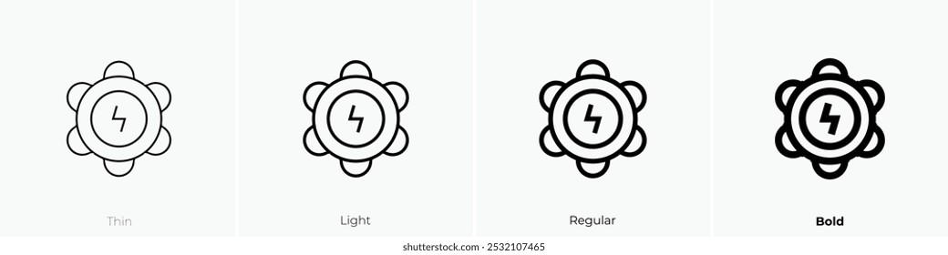 tambourine icon. Thin, Light Regular And Bold style design isolated on white background