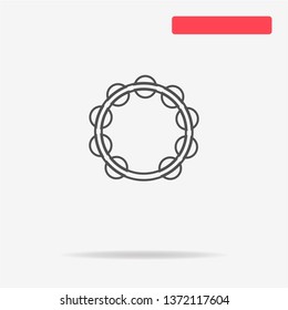 Tambourine icon. Vector concept illustration for design.