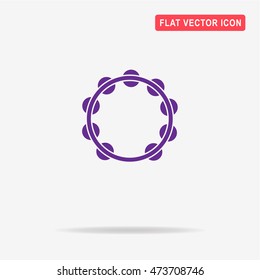 Tambourine icon. Vector concept illustration for design.