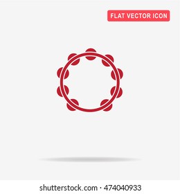 Tambourine icon. Vector concept illustration for design.