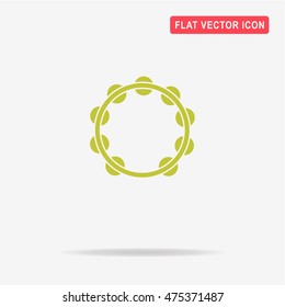 Tambourine icon. Vector concept illustration for design.