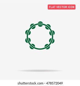 Tambourine icon. Vector concept illustration for design.