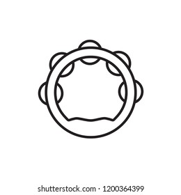 tambourine icon vector design. icon vector line style