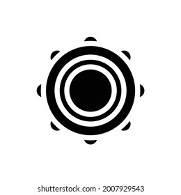 Tambourine icon, vector eps 10