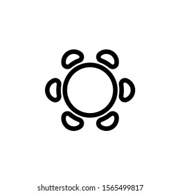 tambourine icon. vector flat illustration