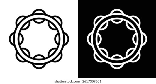 Tambourine icon vector for web and mobile app. Symbol isolated.