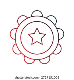 Ícone de pandeiro com fundo branco vetor ilustração de stock