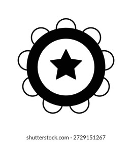 Ícone de pandeiro com fundo branco vetor ilustração de stock