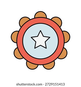 Ícone de pandeiro com fundo branco vetor ilustração de stock