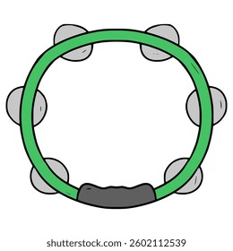 tambourine illustration hand drawn isolated vector
