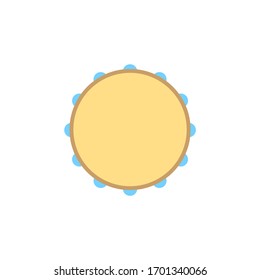 tambourine instrument on white background