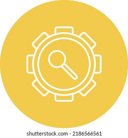 Tambourine line circle icon vector image. Can also be used for web apps, mobile apps and print media.