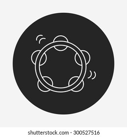 Tambourine line icon