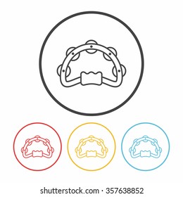 Tambourine line icon