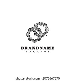 tambourine logo cartoon design icon template black modern isolated vector illustration