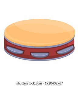 Tambourine melody icon. Cartoon of tambourine melody vector icon for web design isolated on white background