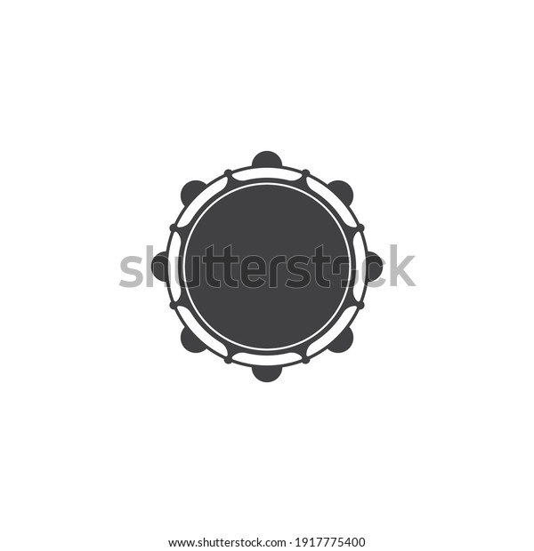 tambourine minimalist
vector logo
design
