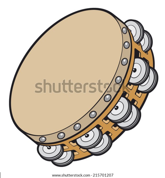 Tambourine Music Instrument Stock Vector Royalty Free 215701207