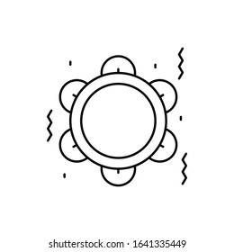 Tambourine, music instrument icon. Simple line, outline vector elements of festival icons for ui and ux, website or mobile application