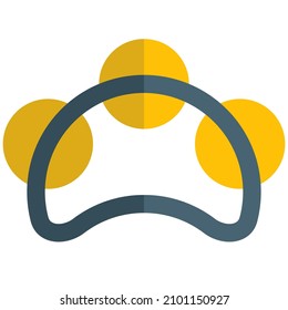 Tambourine set with drum and chimes Layout