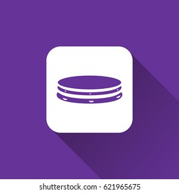 Tambourine side view icon