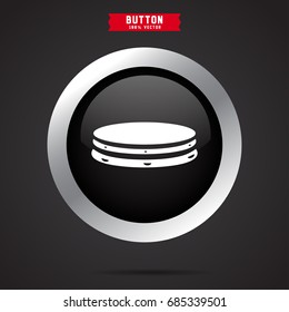 Tambourine side view icon