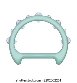 Tambourine vector cartoon icon. Vector illustration drum on white background. Isolated cartoon illustration icon of tambourine .