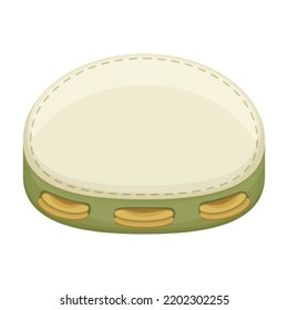Tambourine vector cartoon icon. Vector illustration drum on white background. Isolated cartoon illustration icon of tambourine .