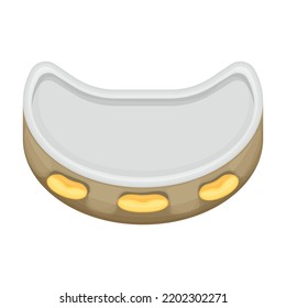 Tambourine vector cartoon icon. Vector illustration drum on white background. Isolated cartoon illustration icon of tambourine .