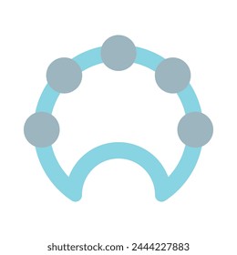 Tambourine Vektorgrafik Flat Icon Design