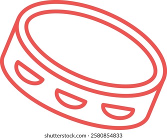 Tambourine vector icon. Can be used for printing, mobile and web applications.