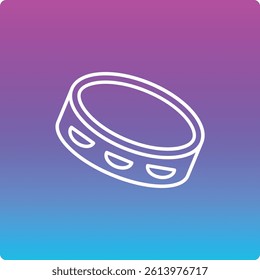 Tambourine vector icon. Can be used for printing, mobile and web applications.