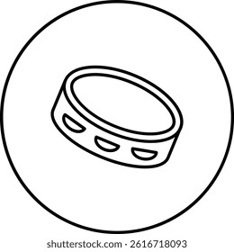 Tambourine vector icon. Can be used for printing, mobile and web applications.