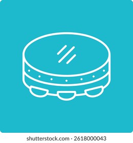 Tambourine vector icon. Can be used for printing, mobile and web applications.