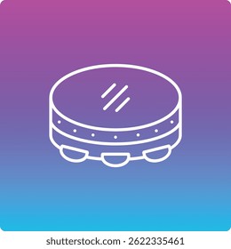 Tambourine vector icon. Can be used for printing, mobile and web applications.