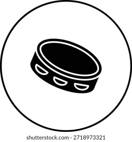 Icono de Vector de pandereta. Se puede utilizar para aplicaciones de impresión, móviles y de Web.