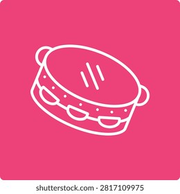 Tambourine vector icon. Can be used for printing, mobile and web applications.