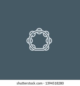 Tambourine vector icon. Tambourine concept stroke symbol design. Thin graphic elements vector illustration, outline pattern for your web site design, logo, UI. EPS 10.