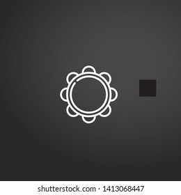 Tambourine vector icon. Tambourine concept stroke symbol design. Thin graphic elements vector illustration, outline pattern for your web site design, logo, UI. EPS 10.