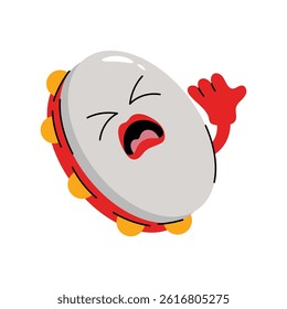 Tambourine vector Sticker. Eps 10 file
