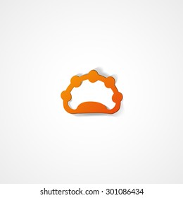 Tambourine web icon on white background