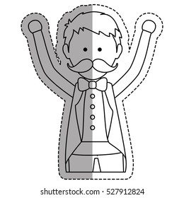 Tamer circus cartoon icon vector illustration graphic design