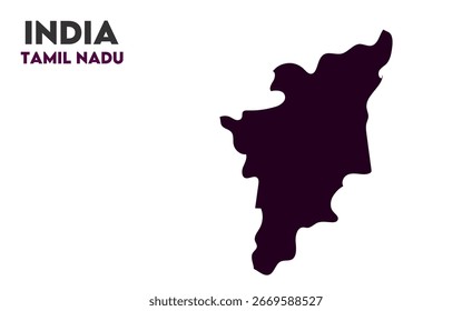 Tamil Nadu state map, Indian states, suitable for education, business, presentations, print, web use, and creative geographic projects. Indian union territory.