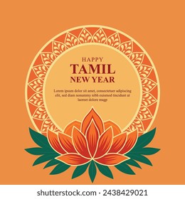 Tamil New Year background. Vector illustration.