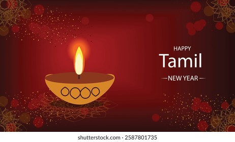 Tamil New Year Diya Art