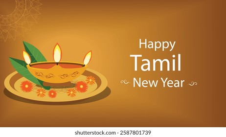 Tamil New Year Diya Decoration
