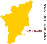 TamilNadu, India, vector map. High detailed  illustration. - Vector 