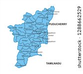 Tamilnadu map graphic - Vector